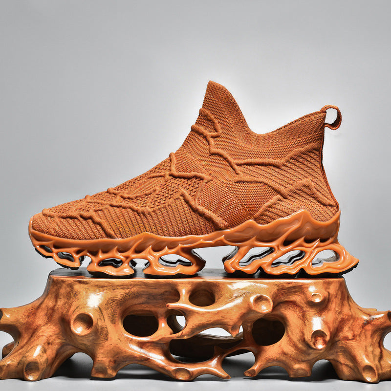 Damen Sportliche Strick-Sneaker mit rutschfester Sohle und innovativer Dämpfungstechnologie