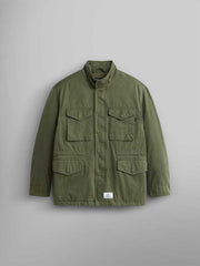 Herren lässige Utility-Jacke mit praktischen Taschen und hohem Kragen Aliams