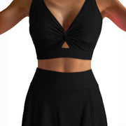 Damen Sportliches Bikini-Set mit modischem Wickeltop und schickem Rock Heidi-Mode