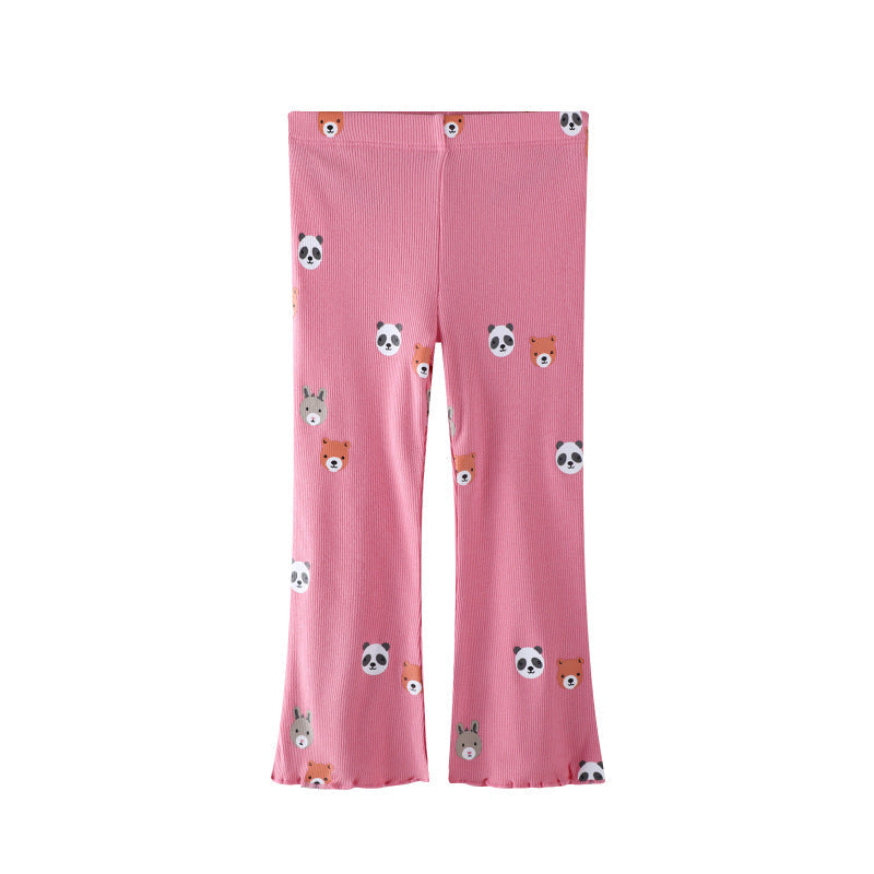 Mädchen Leggings mit verspielten Tierfaces Drune