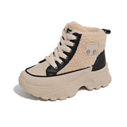 Damen Winterliche High-Top Sneaker mit kuscheligem Fleece-Futter und rutschfester Sohle