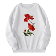 Damen Sweatshirt mit floralem Design und bequemer Passform