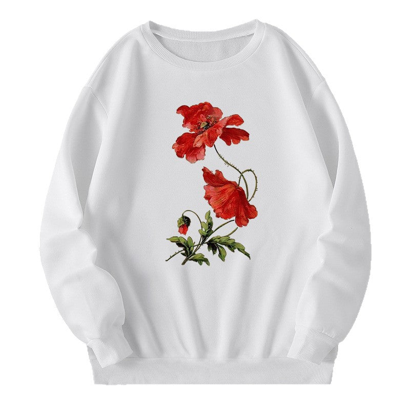 Damen Sweatshirt mit floralem Design und bequemer Passform