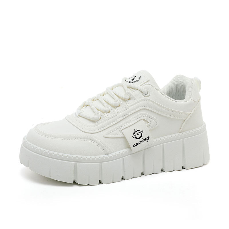 Damen Plateau Sneakers mit geschäumter Laufsohle und modernem Design