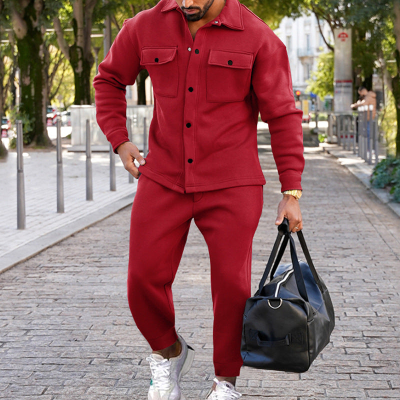Herren lässiges Freizeit-Set mit praktischen Taschen Aliams