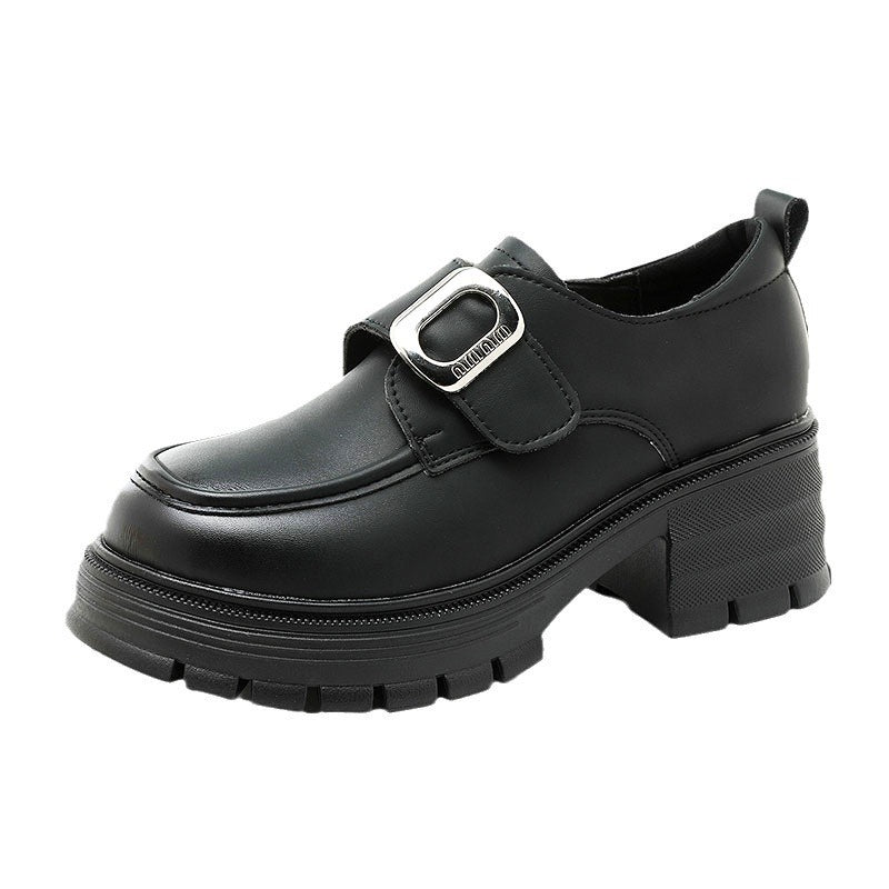 Damen Chunky Loafers mit modischem Schnallen-Design
