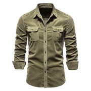 Herren Denim-Hemd mit Brusttaschen und modernem Schnitt Aliams