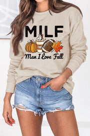 Damen Sweatshirt mit herbstlichem Essenzen-Motiv und inspirierendem Schriftzug
