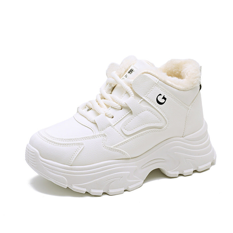 Damen Winterliche High-Top Sneakers mit weichem Fleece-Futter