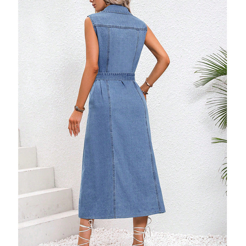 Weiches Denim-Kleid mit Taille-Optimierung für dich