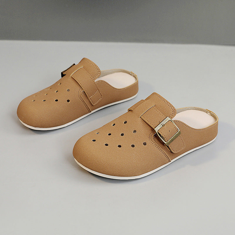 Damen bequeme Clogs mit modischem Riemen und atmungsaktivem Obermaterial