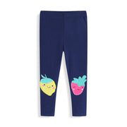 Mädchen Leggings mit fröhlichen Obst-Applikationen Drune