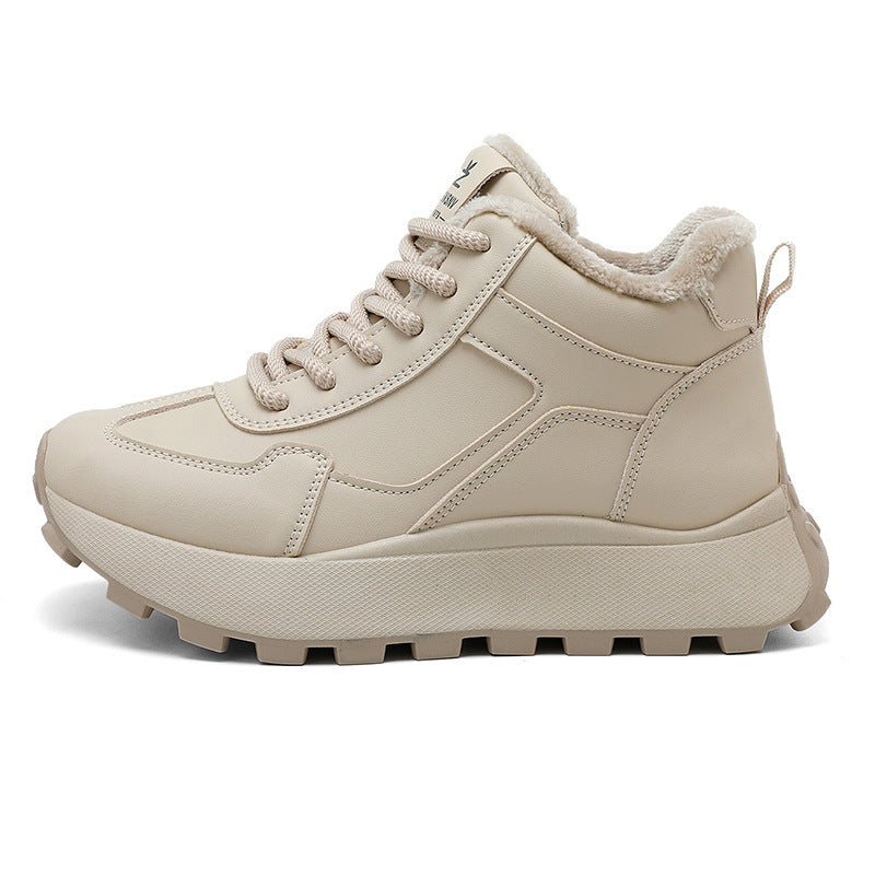 Damen High-Top Sneakers mit kuscheligem Innenfutter und robustem Profil