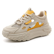 Damen sportliche Chunky Sneakers mit atmungsaktiven Netzeinsätzen und dämpfender Sohle