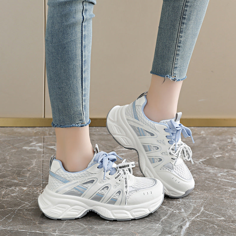 Damen Komfortable Lauf-Sneaker mit atmungsaktiver Netz-Oberfläche und dämpfender Sohle
