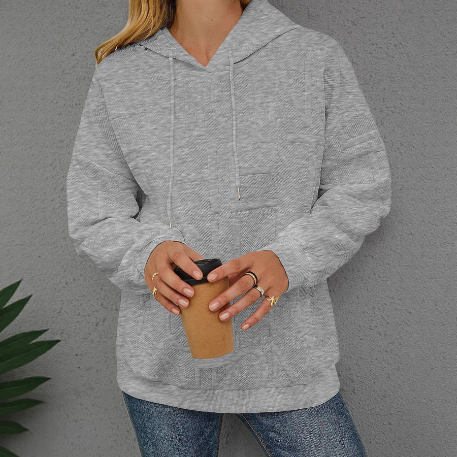 Damen Oversize Kapuzenpullover mit strukturiertem Design