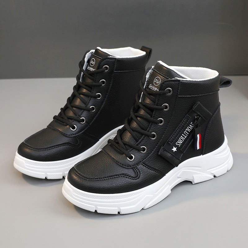 Damen trendige High-Top Sneakers mit robustem Profil und modischem Design
