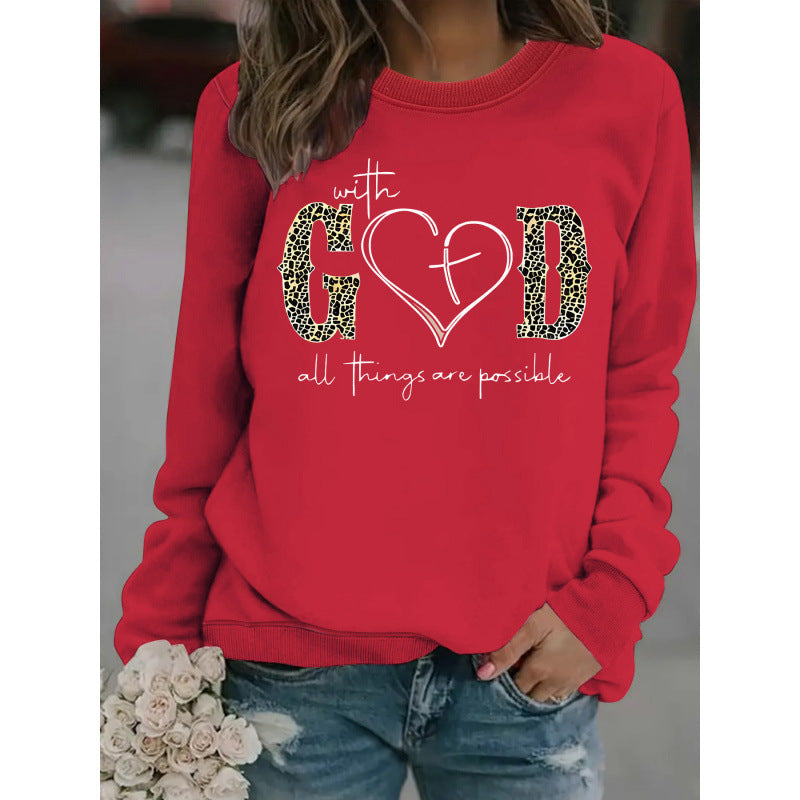 Damen Sweatshirt mit kreativem Modedesign und motivierender Botschaft
