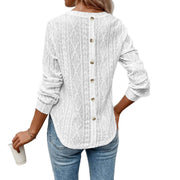 Damen Longsleeve mit dekorativem Strickmuster