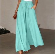 Damen Weite Leinenhose Heidi-Mode