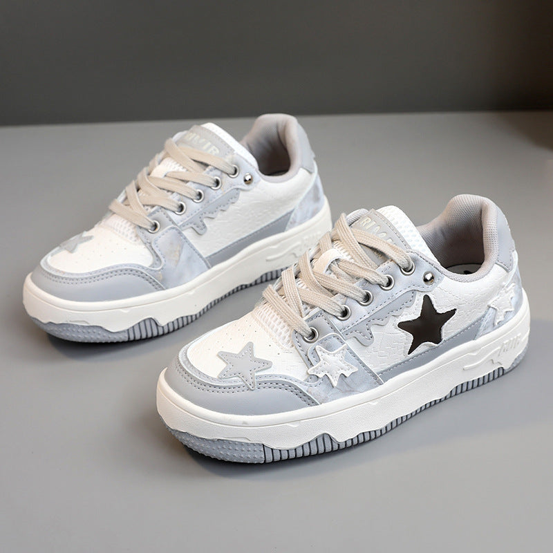 Damen Sportliche Sneakers mit modischem Stern-Design und atmungsaktiver Oberflächenstruktur