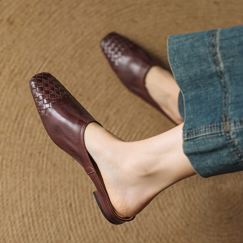 Nora | Damen Leder Mules mit stilvollem Look