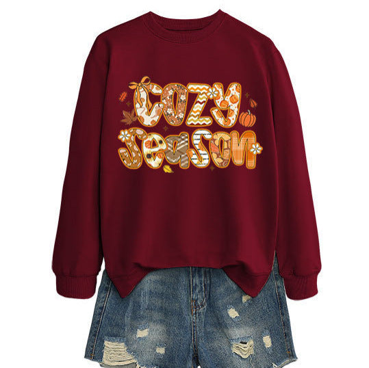 Damen Sweatshirt mit kreativem Herbstdesign und lässigem Schnitt