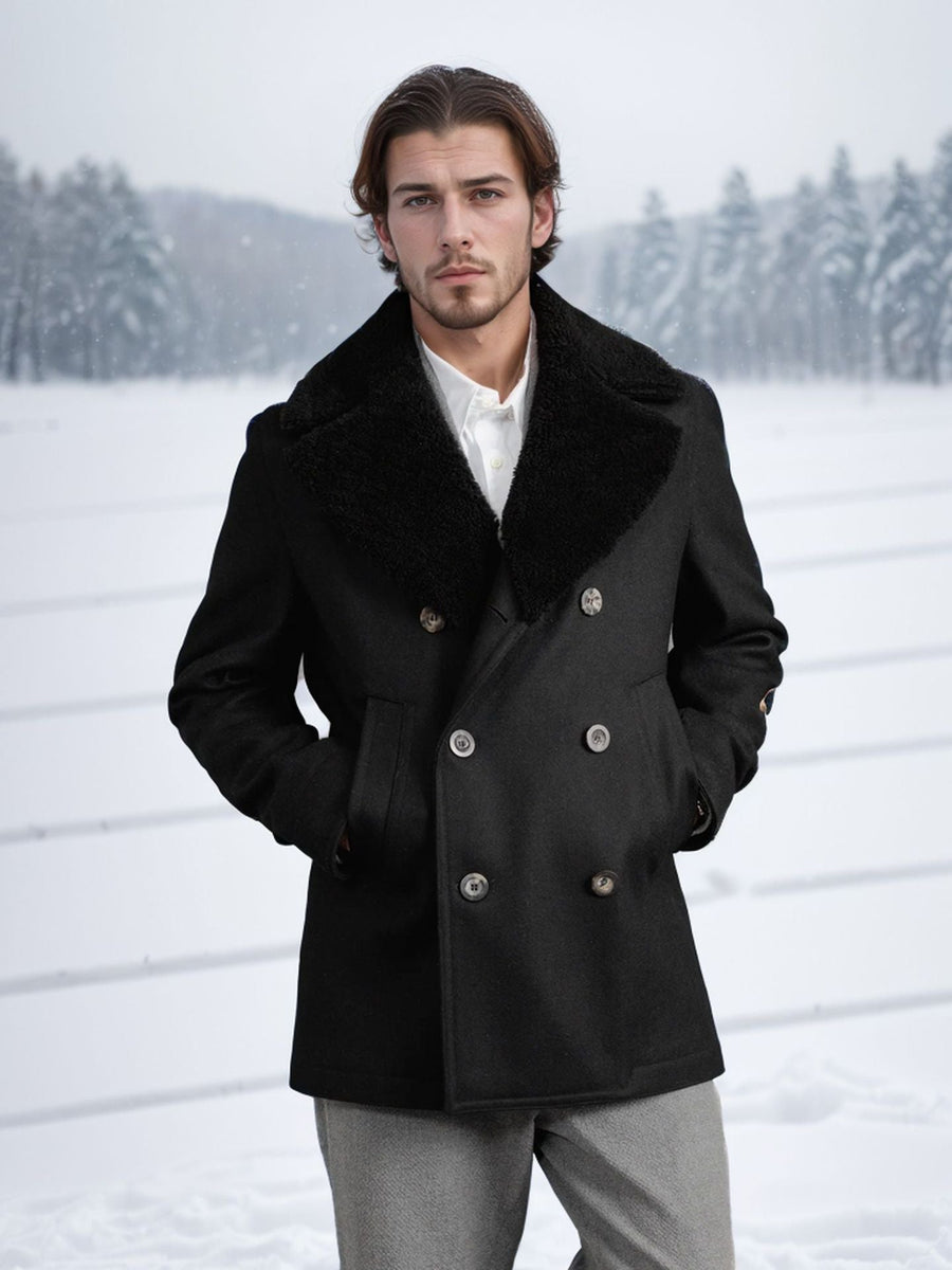 Herren eleganter Lammfell-Bomberjacke Aliams