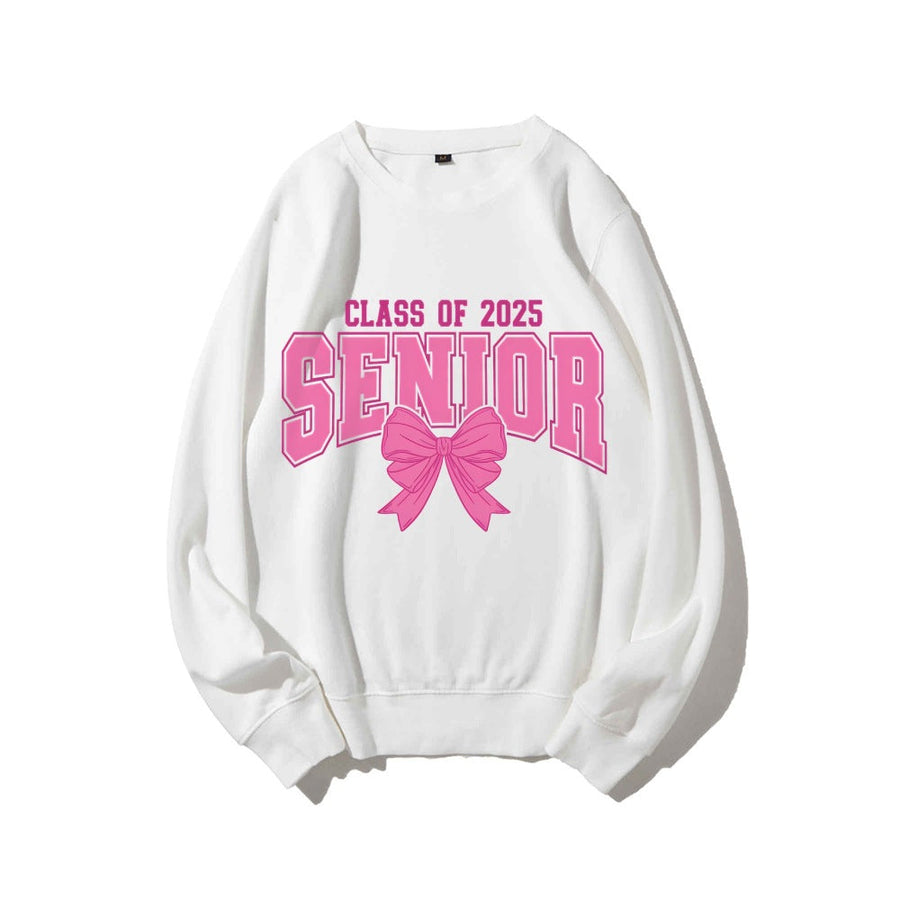 Damen Sweatshirt mit Abschlussjahr und dekorativem Schleifendesign
