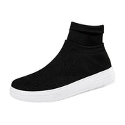 Damen Sportliche Stricksneaker mit elastischem Knöchelschutz und rutschfestem Profil
