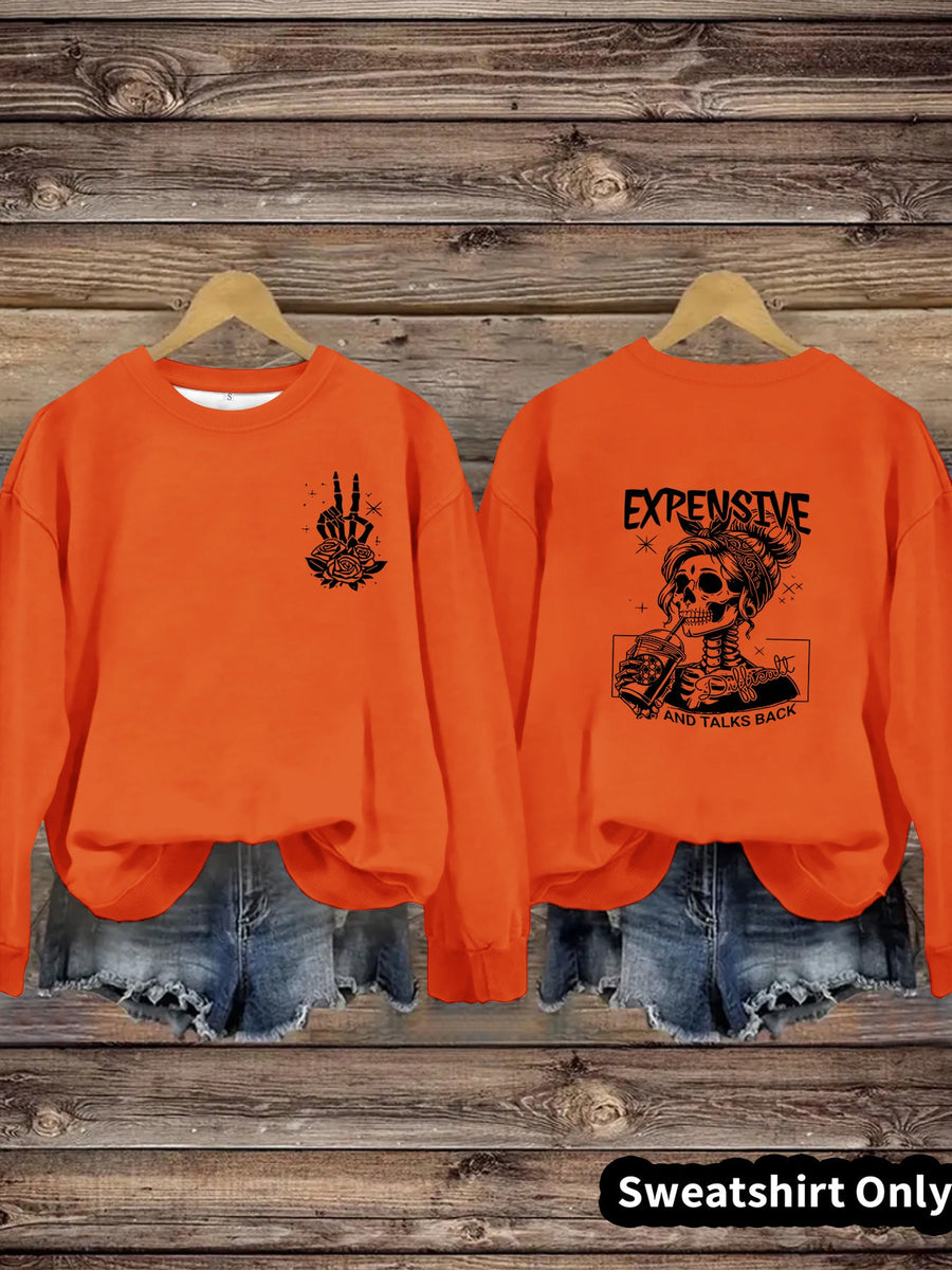 Damen Sweatshirt mit kreativem Motiv und lässigem Schnitt