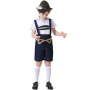 Unisex nan festliche Kinderhose mit verstellbaren Hosenträgern und Ziergürtel Drune