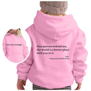 Damen Kapuzenpullover mit motivierendem Schriftzug und lässigem Schnitt