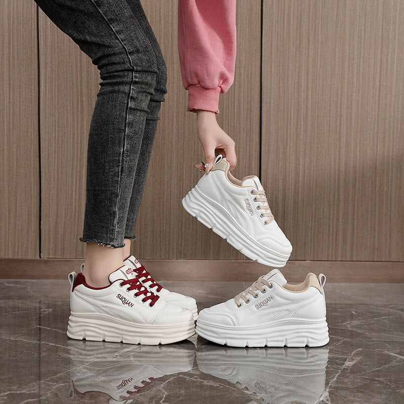 Damen modische Sneaker mit komfortabler Plattform-Sohle