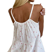 Damen luftiges Sommerkleid mit Rüschensaum und floralem Muster Heidi-Mode
