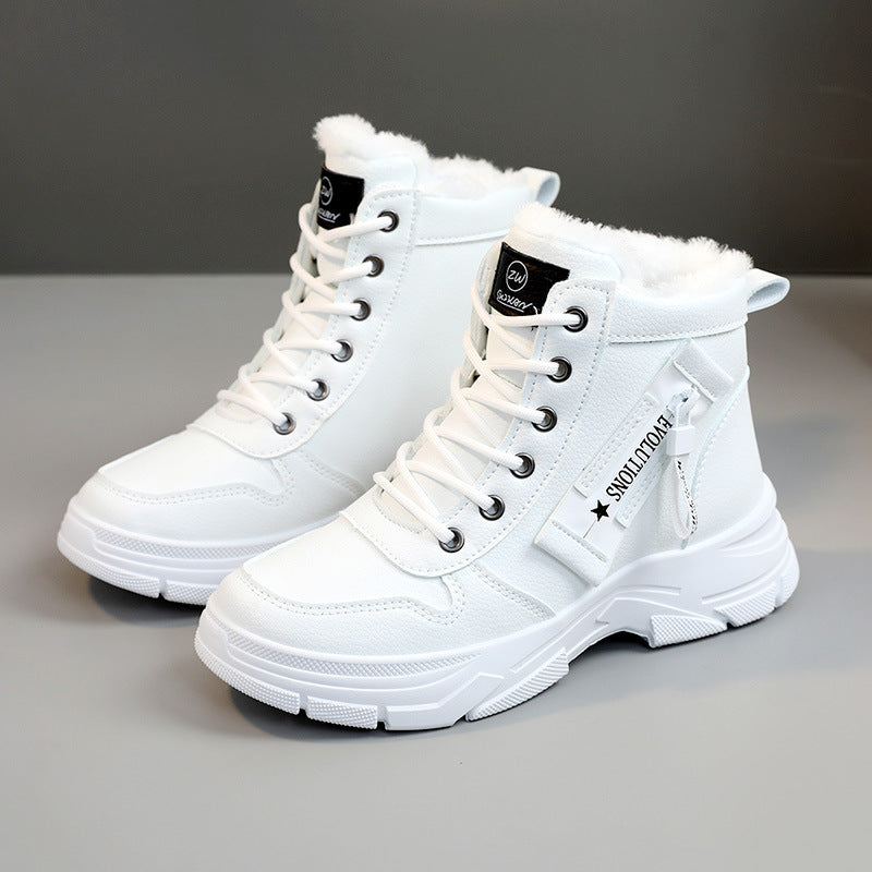 Damen High-Top Sneakers mit warmem Fleece-Innenfutter und rutschfester Sohle