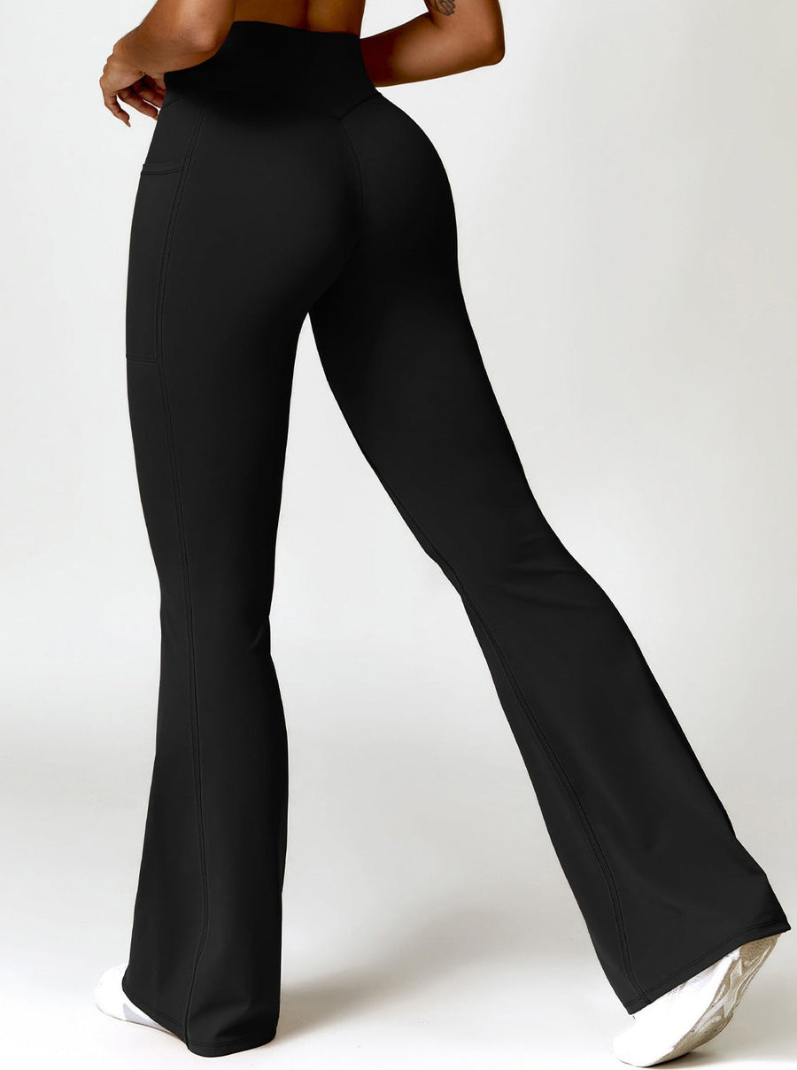 Elena | High-Waist Bootcut Leggings mit Taschen