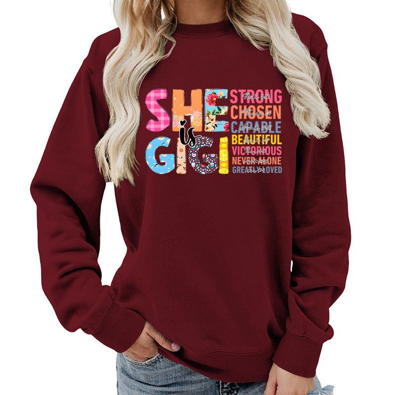 Damen Sweatshirt mit inspirierendem Text-Design