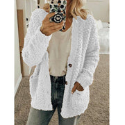 Teddy Damen Fleecejacke Mit Kapuze | Flauschiger Wintermantel