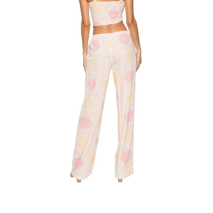 Damen bequeme Schlafhose mit maritimem Muster