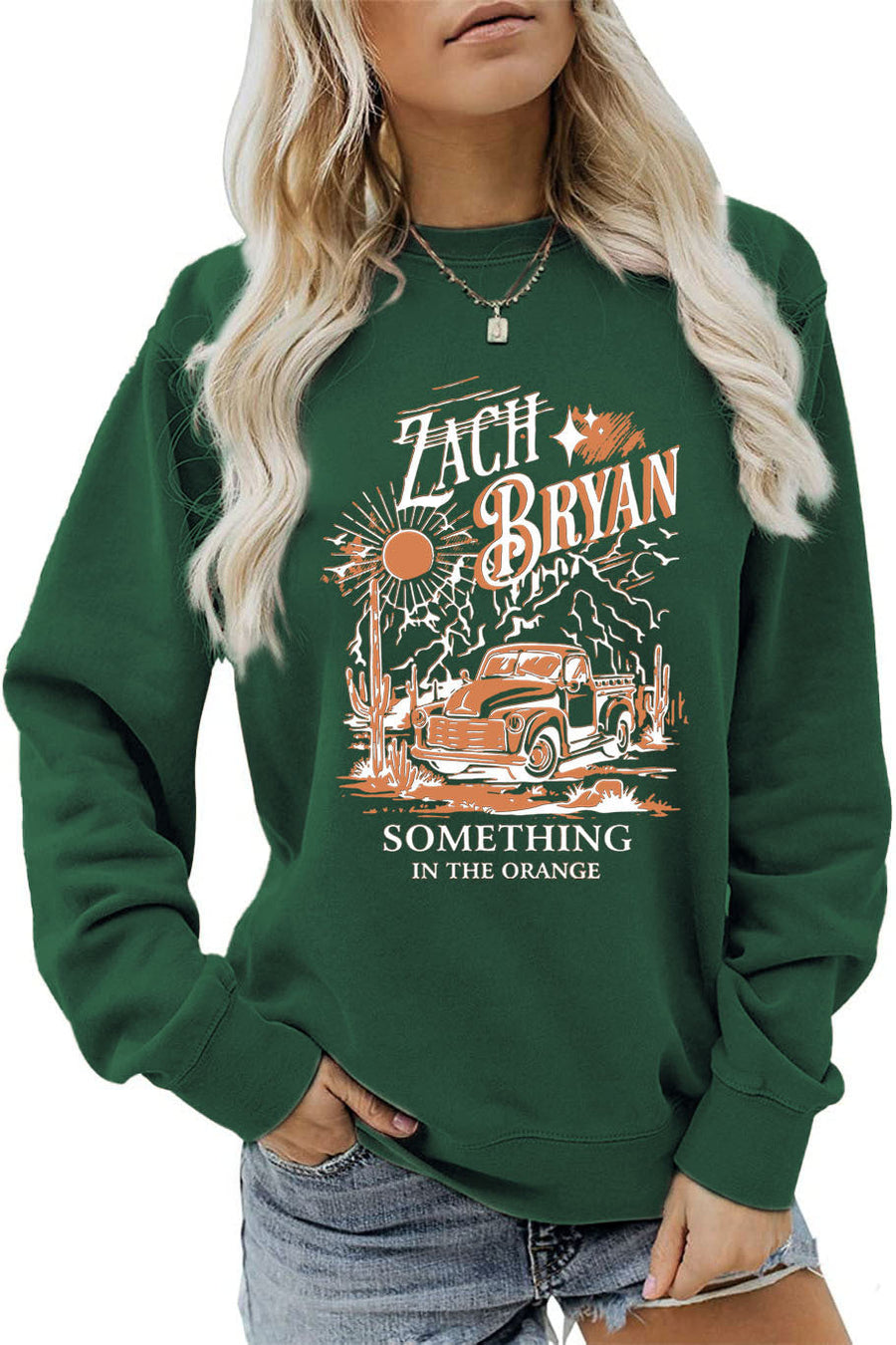Damen Sweatshirt mit inspirierendem Vintage-Truck-Design