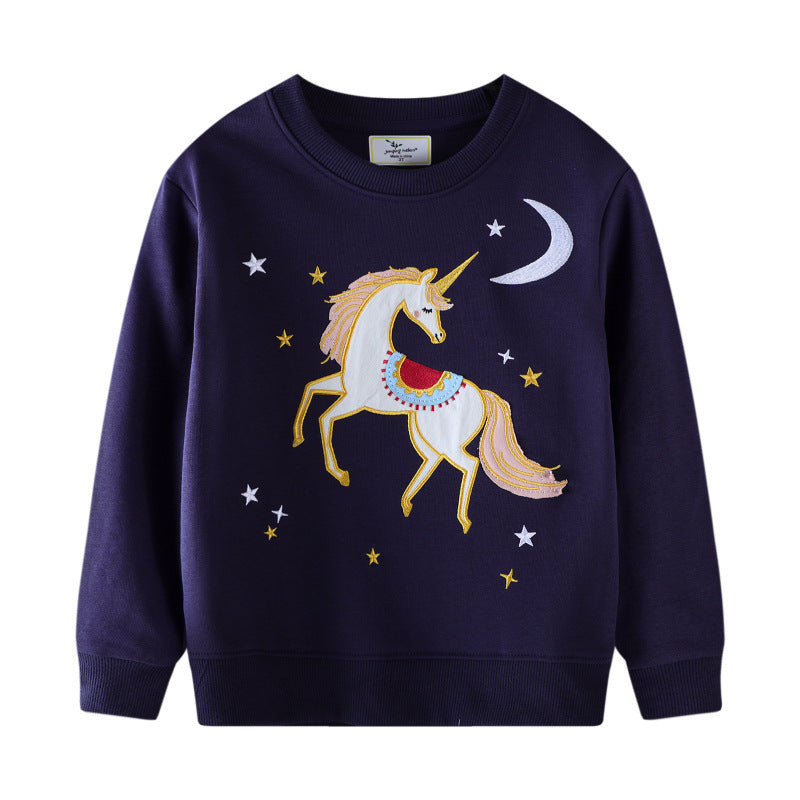Mädchen Sweatshirt mit zauberhaftem Einhorn-Design Drune