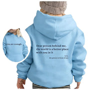 Damen Kapuzenpullover mit motivierendem Schriftzug und lässigem Schnitt