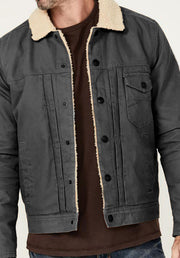 Herren Fleece gefütterte Bikerjacke Aliams