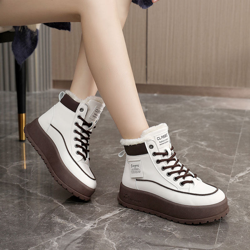 Damen Winter Boots mit dickem Fleece-Futter und rutschfester Sohle