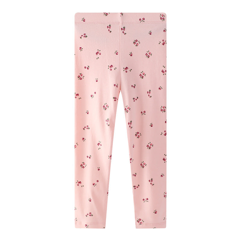 Mädchen Leggings mit zarten Blumenmustern Drune