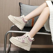 Damen Winterliche High-Top Sneakers mit luxuriösem Fleece-Futter