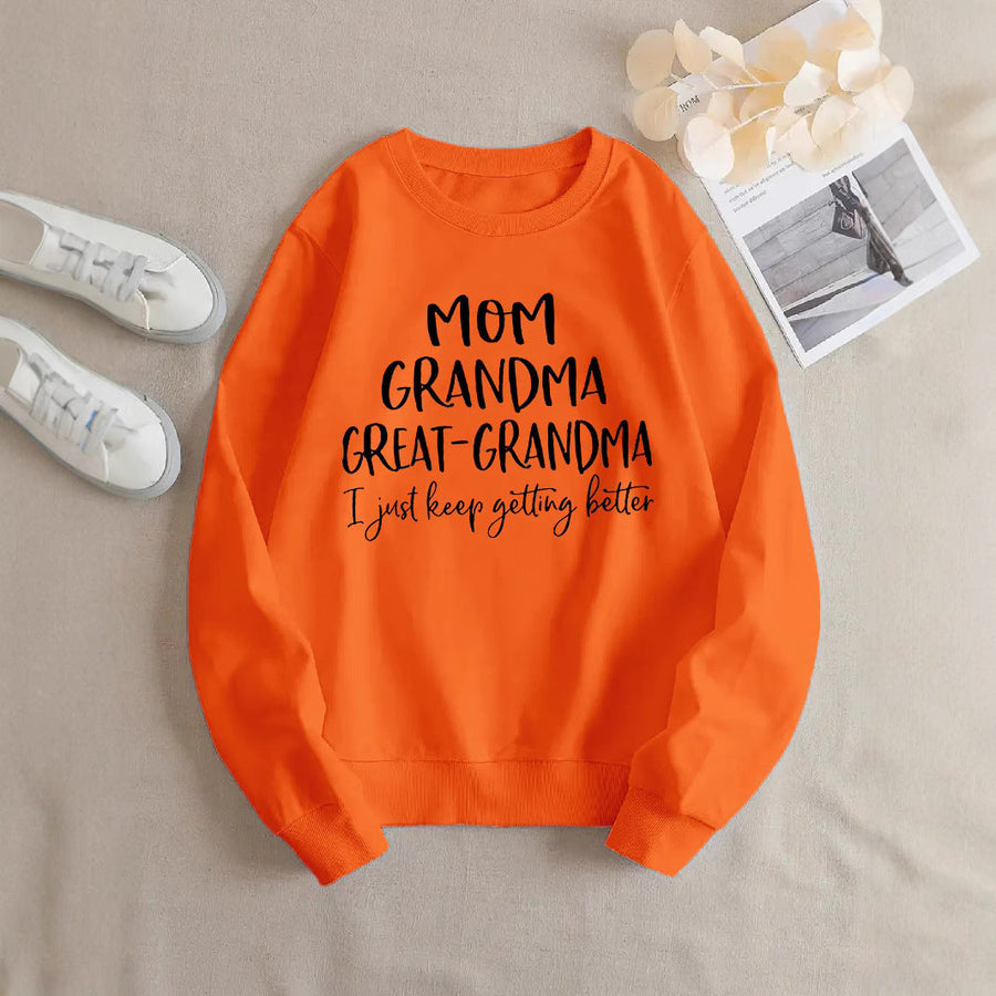 Damen Sweatshirt mit kreativem Familienaufdruck und bequemer Passform