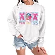 Damen Sweatshirt mit kreativem Football-Motiv und lässigem Schnitt