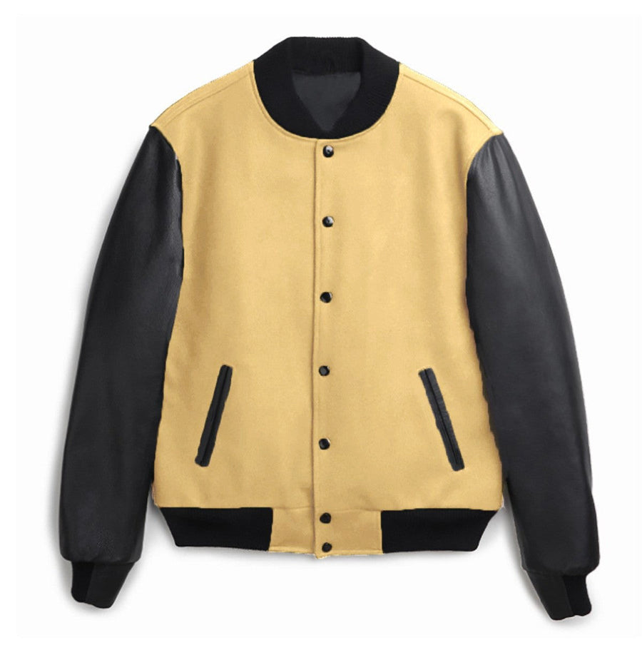 Herren stylische Bomberjacke mit Kontrastärmeln Aliams
